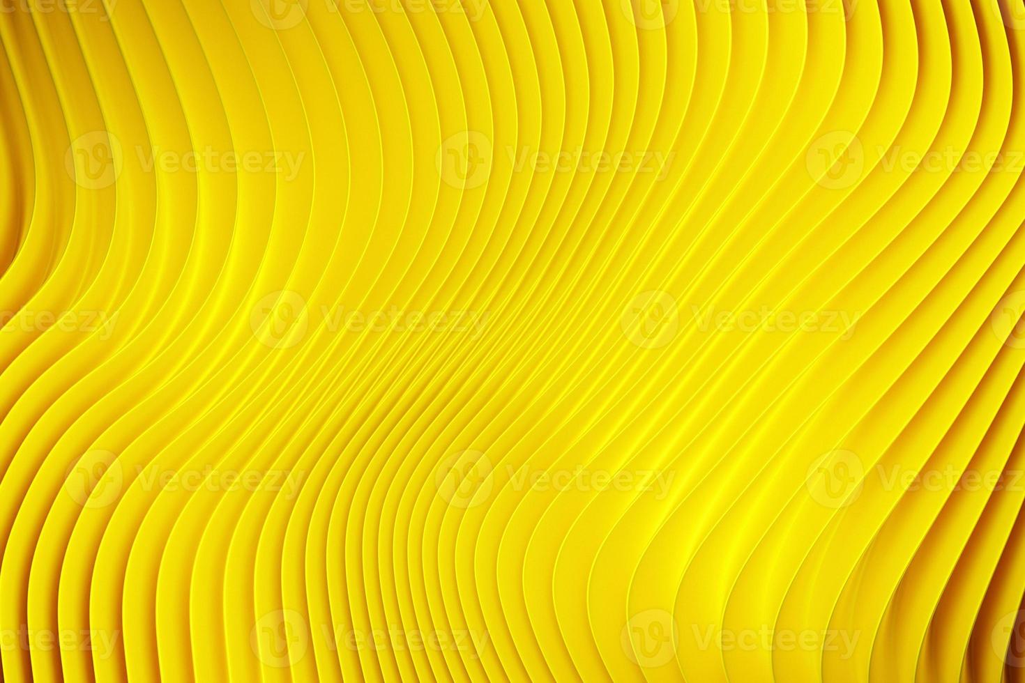 3d illustration of a stereo purple  strip . Geometric stripes similar to waves. Abstract yellow  glowing crossing lines pattern photo