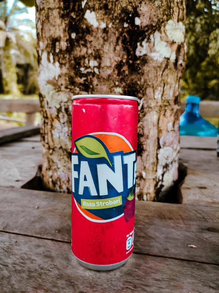 pekanbaru, riau, indonesia, 2022-lata de fanta soda foto