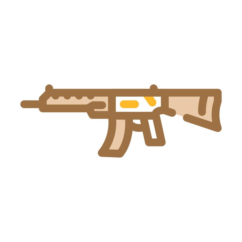 rifle arma color icono vector ilustración