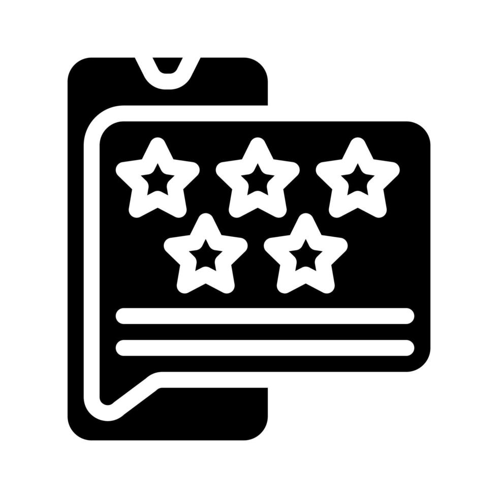 review of call center work glyph icon vector illustration