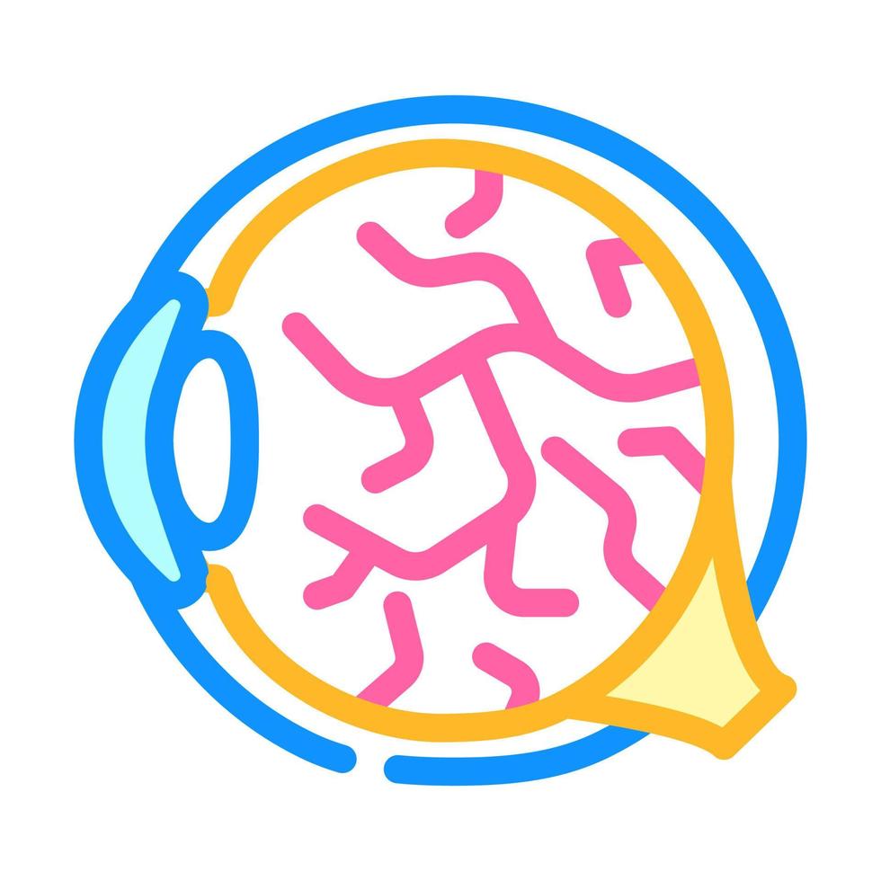 inflammation of eye ophthalmology color icon vector illustration