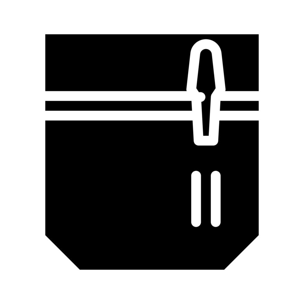 lápiz y bolígrafo que llevan ilustración de vector de icono de glifo de bolsillo