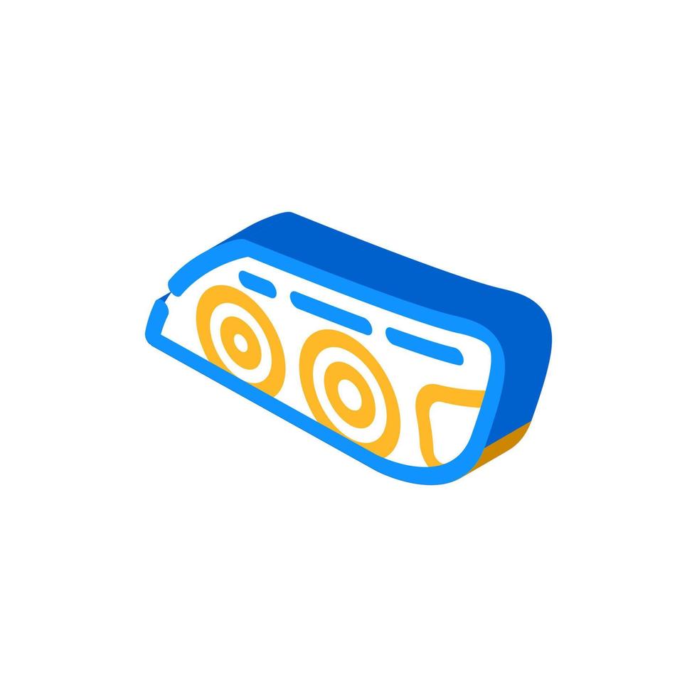 headlight car isometric icon vector illustration