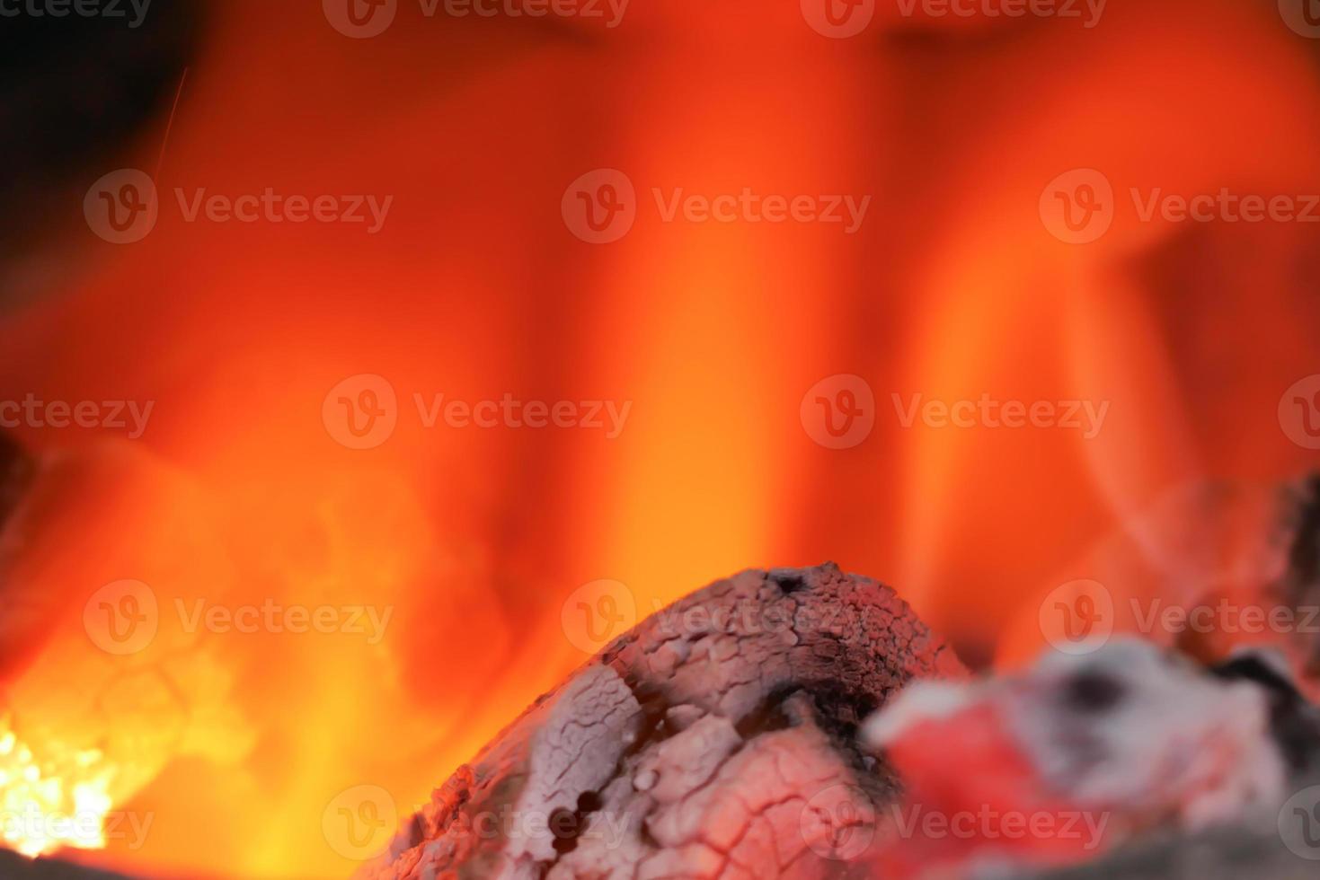 fire is burning charcoal photo