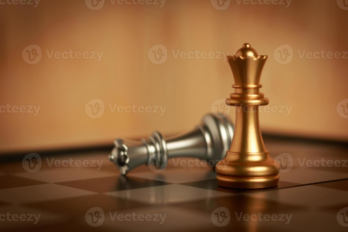 Two queen chess set on board photo