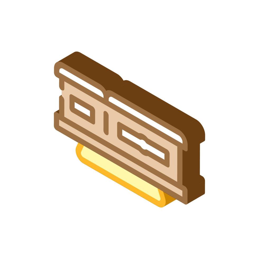 coffin on stand isometric icon vector illustration
