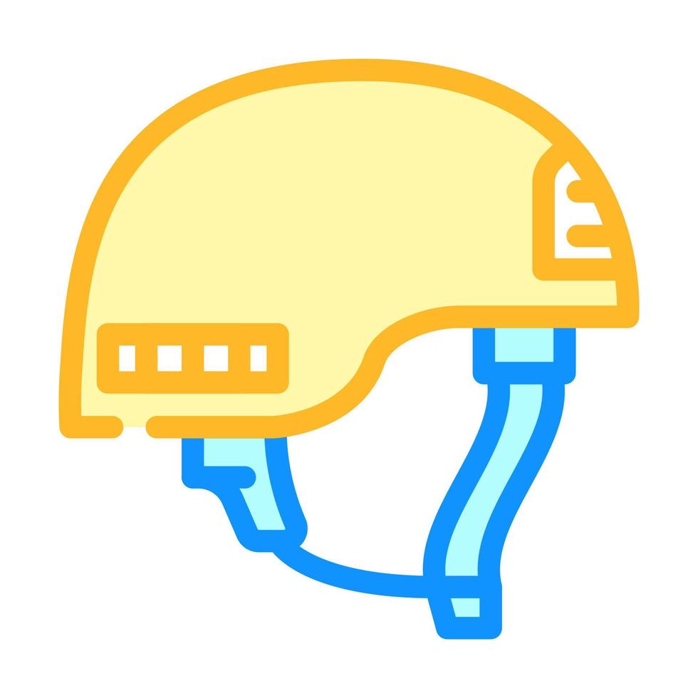 casco soldado color icono vector ilustración