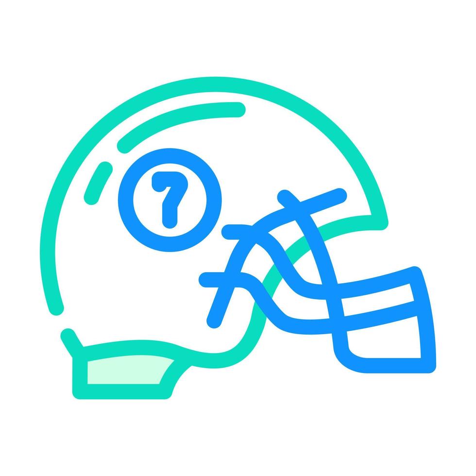 casco jugador de fútbol americano color icono vector ilustración