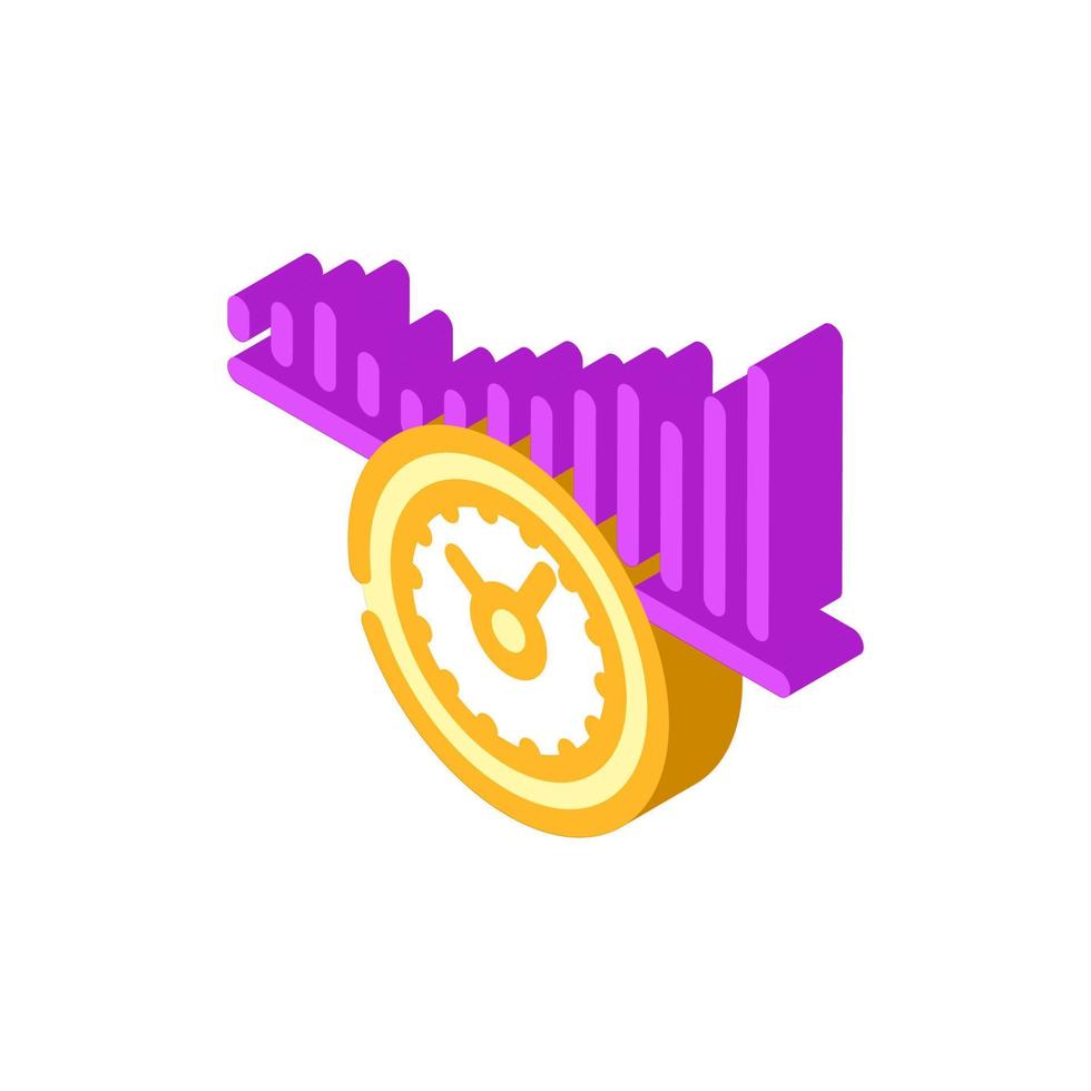 increase time isometric icon vector illustration