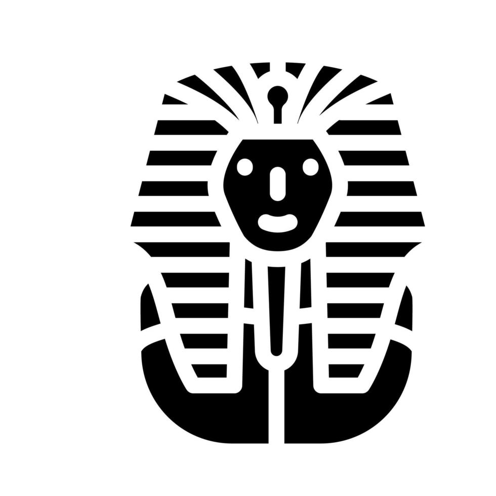 pharaoh egypt king glyph icon vector illustration