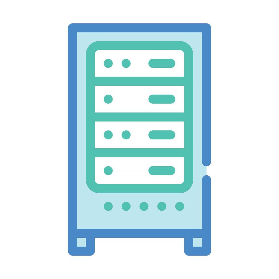 data center server color icon vector illustration