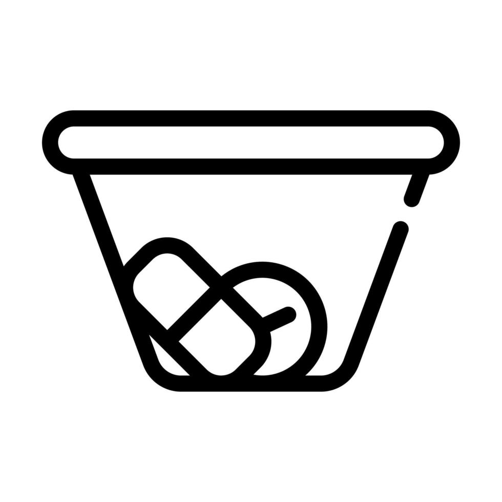 pills in package line icon vector illustration