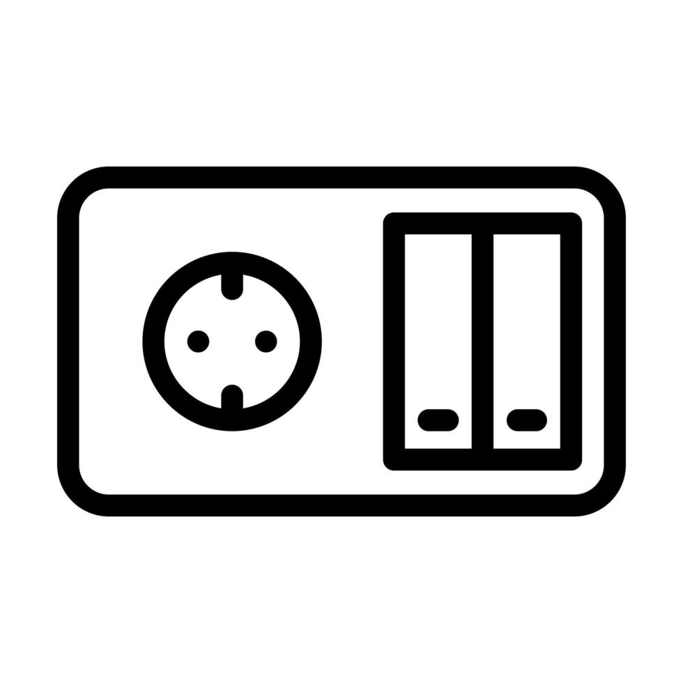 switch socket line icon vector illustration