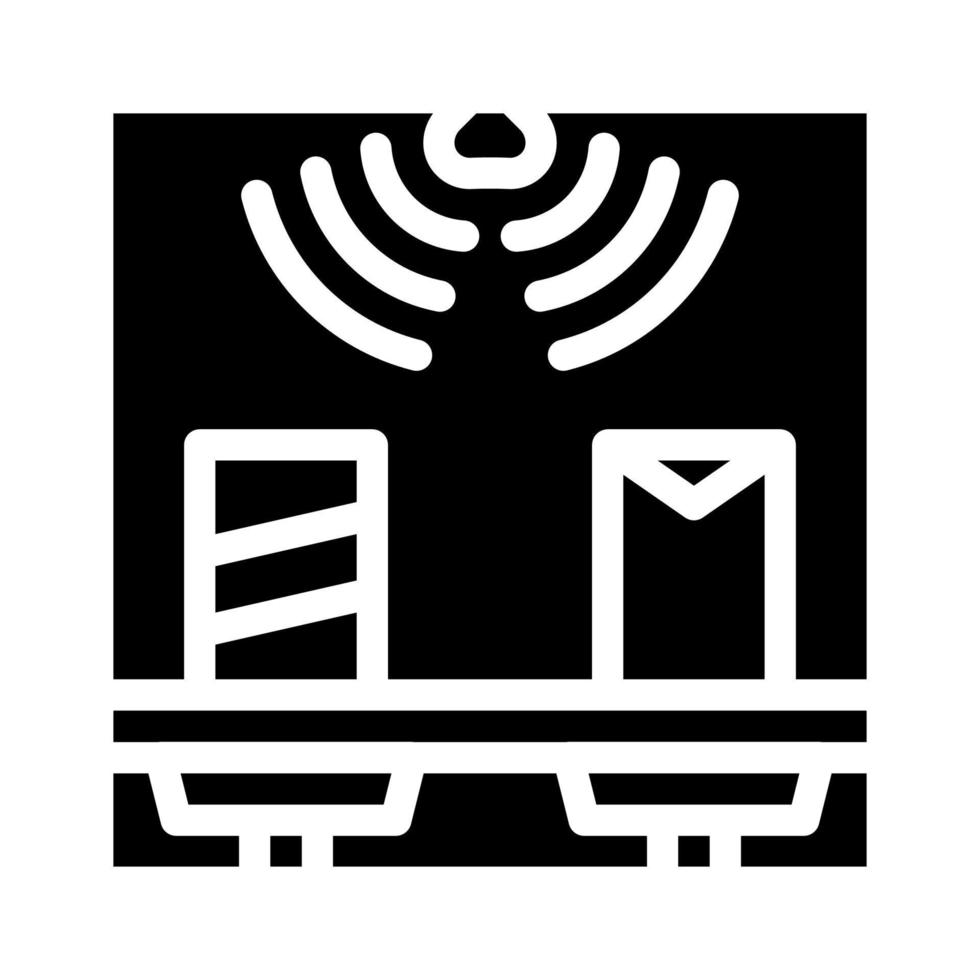 sensor on shelves glyph icon vector illustration
