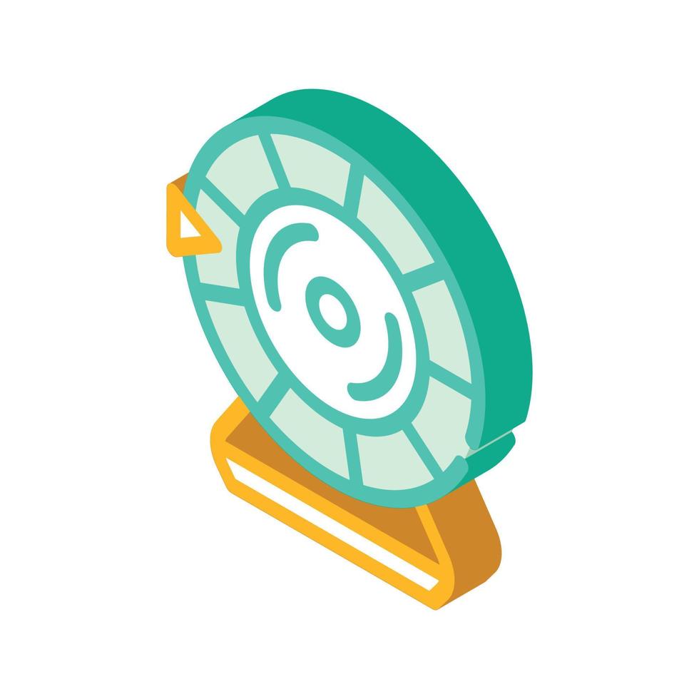 lottery wheel isometric icon vector isolated illustration