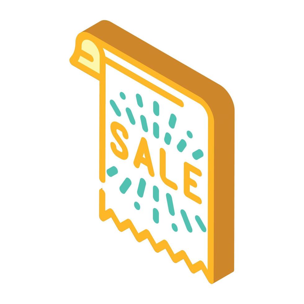 paper flyer sale isometric icon vector illustration 8160514 Vector Art