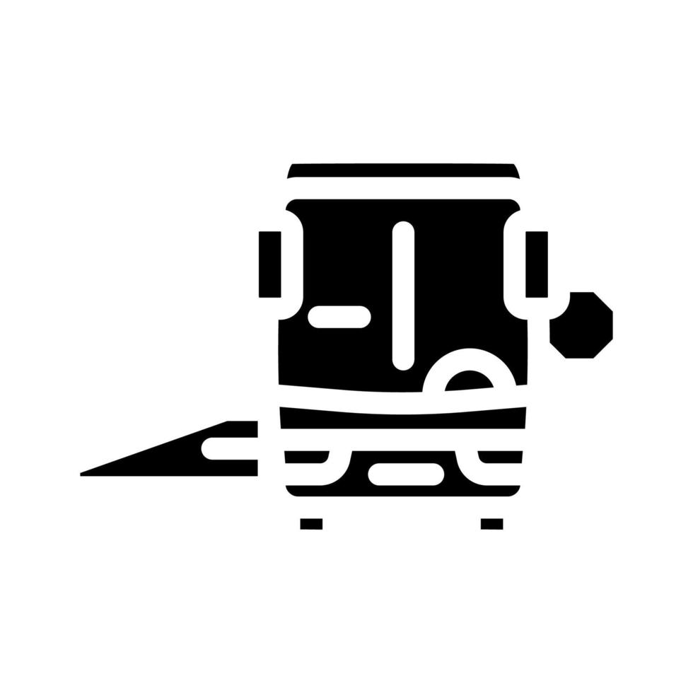 bus with ramp glyph icon vector illustration