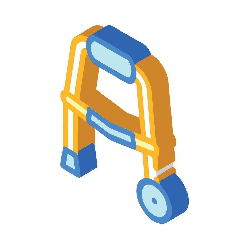 walker for old human isometric icon vector illustration