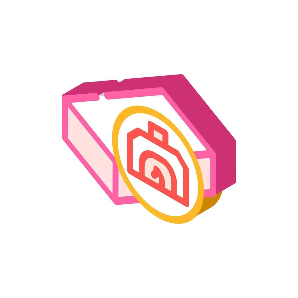 brick for ovens isometric icon vector illustration