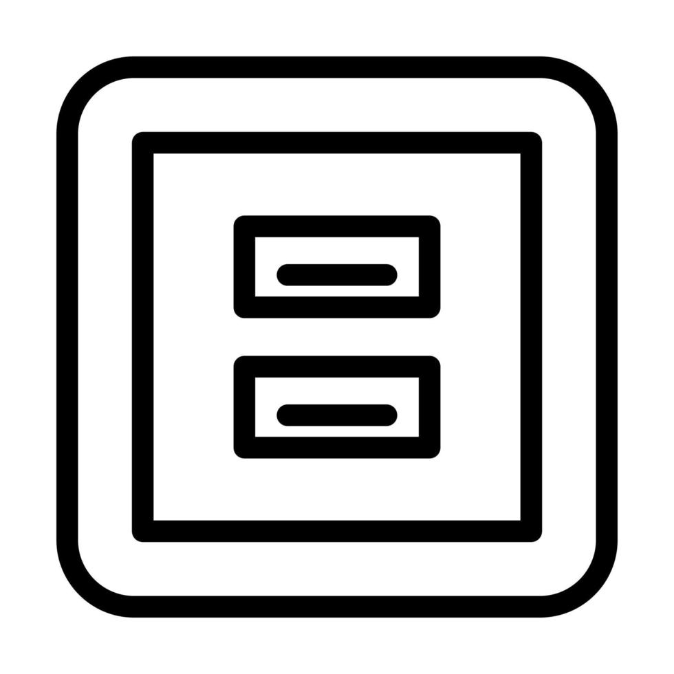 usb socket line icon vector illustration
