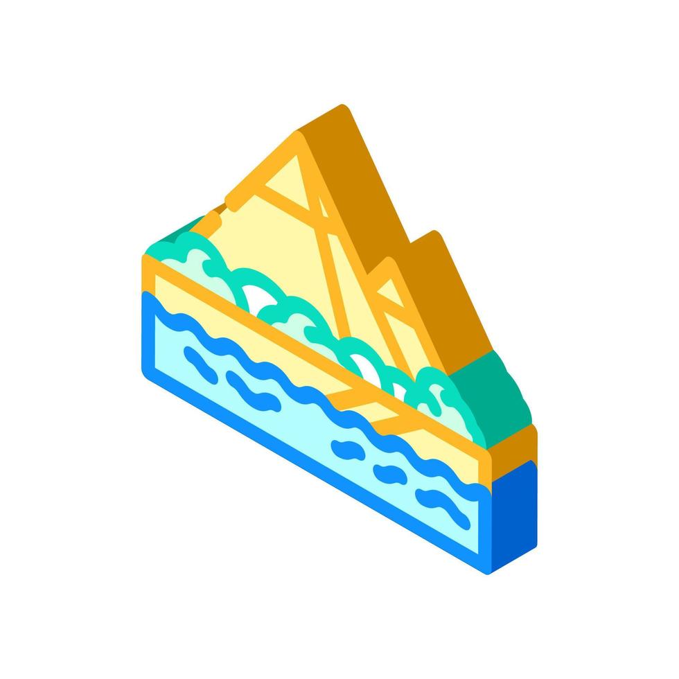 nile river isometric icon vector illustration