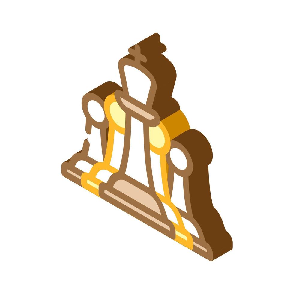 chess game isometric icon vector illustration