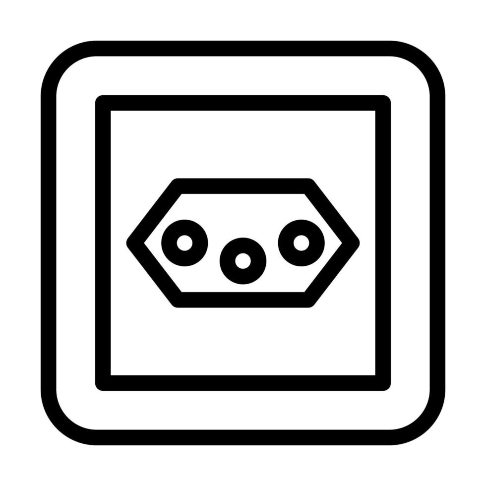 j type socket line icon vector illustration