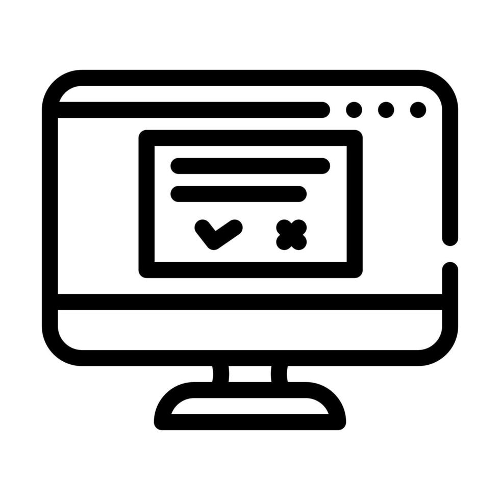 accept or reject request of operating system line icon vector illustration