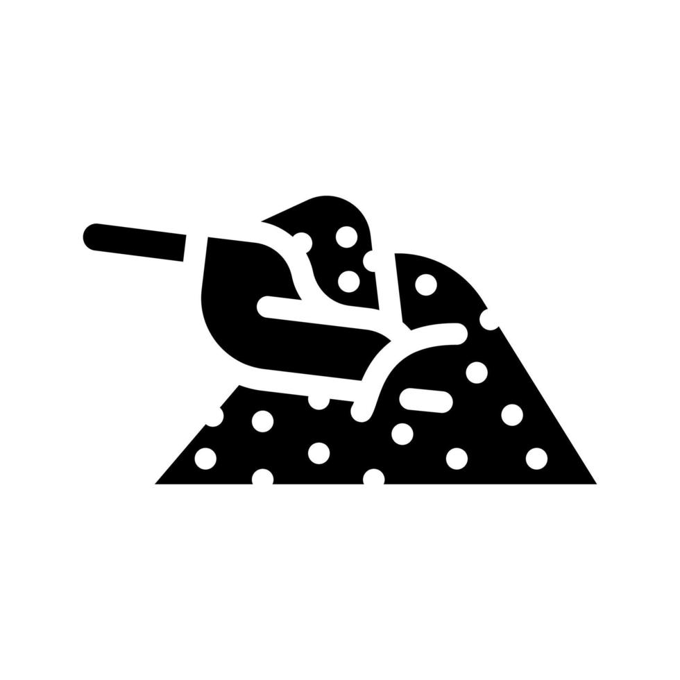 spice spatula glyph icon vector illustration
