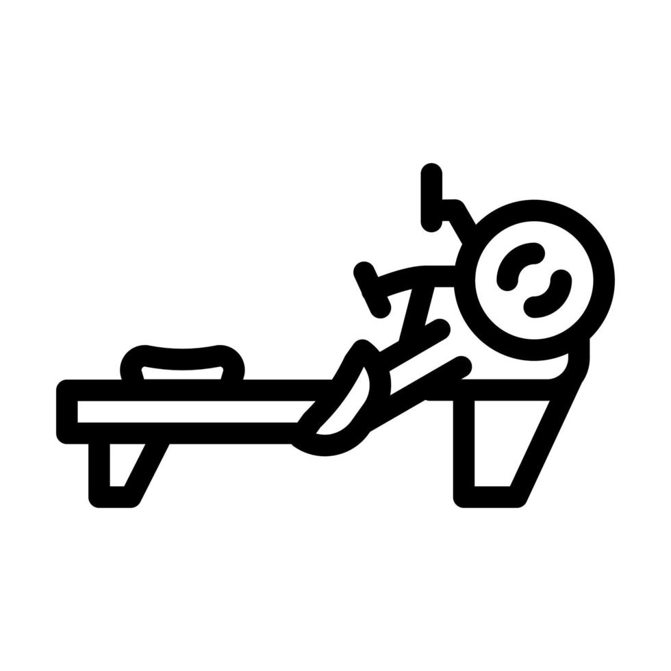 rowing machine line icon vector illustration