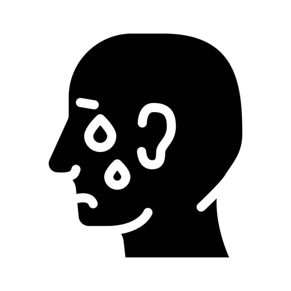 depression problem glyph icon vector illustration