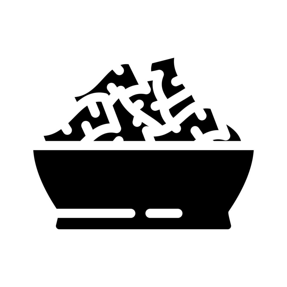 cereals plate glyph icon vector illustration