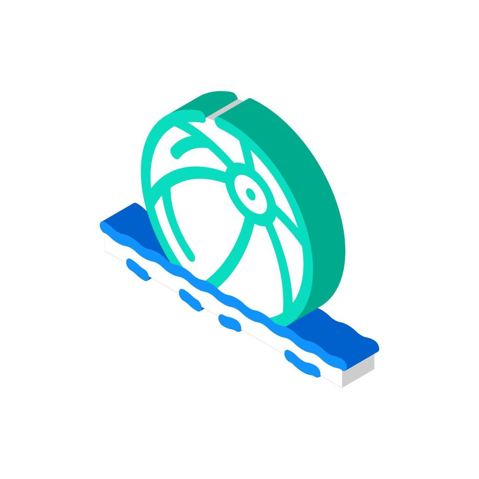 ball for playing in sea isometric icon vector illustration