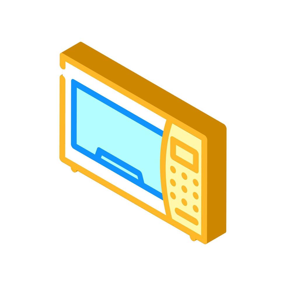 microwave electronic equipment isometric icon vector illustration
