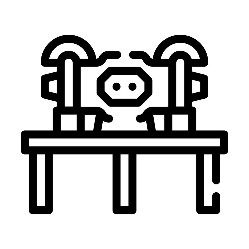 grinding industry machine line icon vector illustration