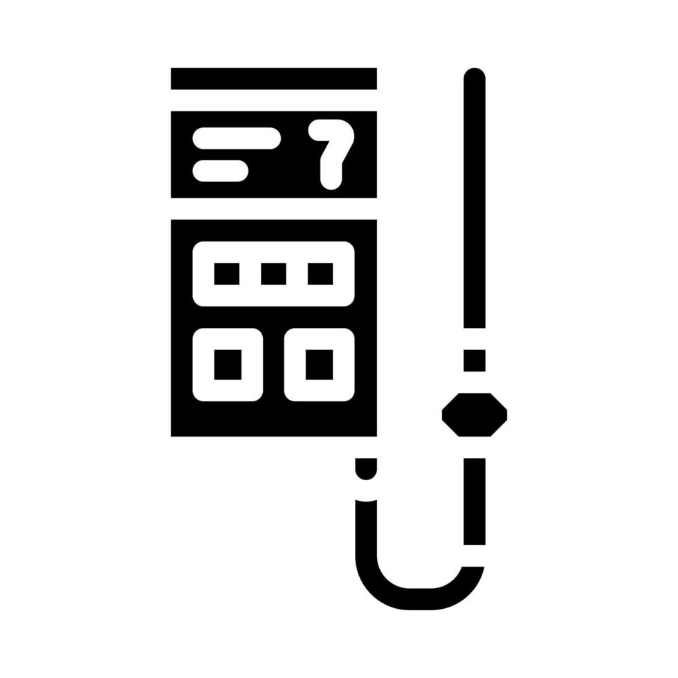 soil analyzer device glyph icon vector illustration