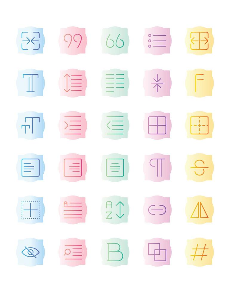 Edit Tools Icon Set 30 isolated on white background vector
