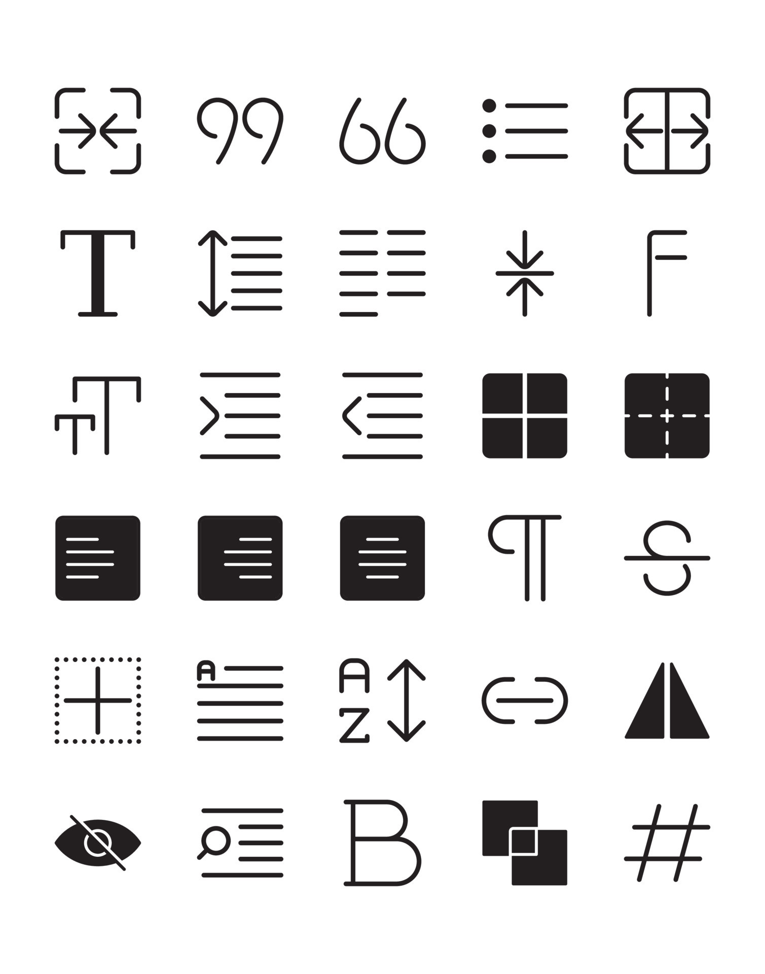 Text editor - Free edit tools icons