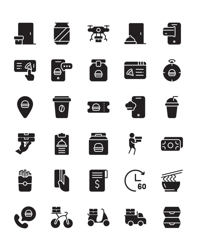 emoji Icon Set 30 isolated on white background vector