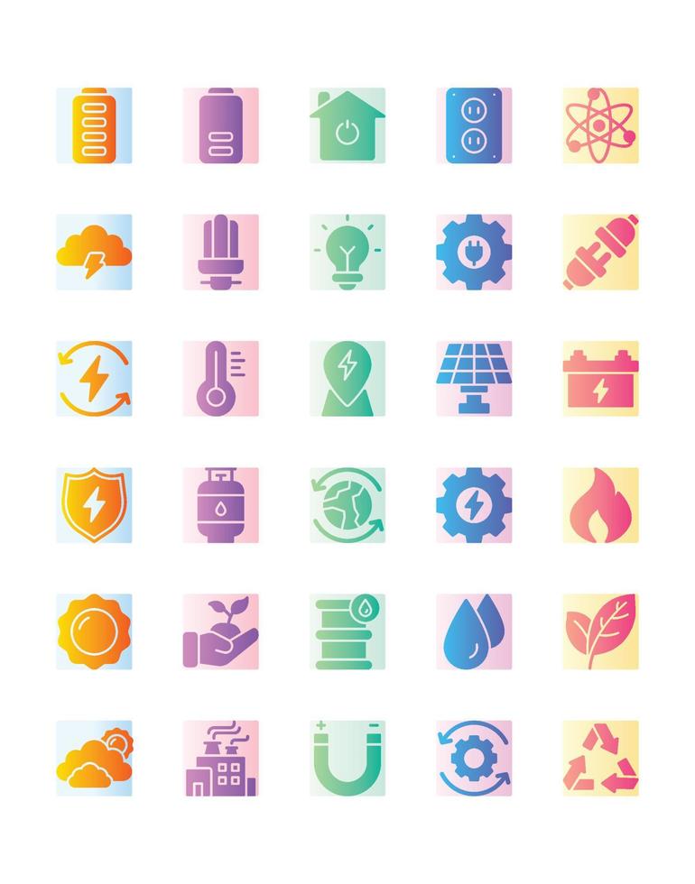 conjunto de iconos de ecología 30 aislado sobre fondo blanco vector