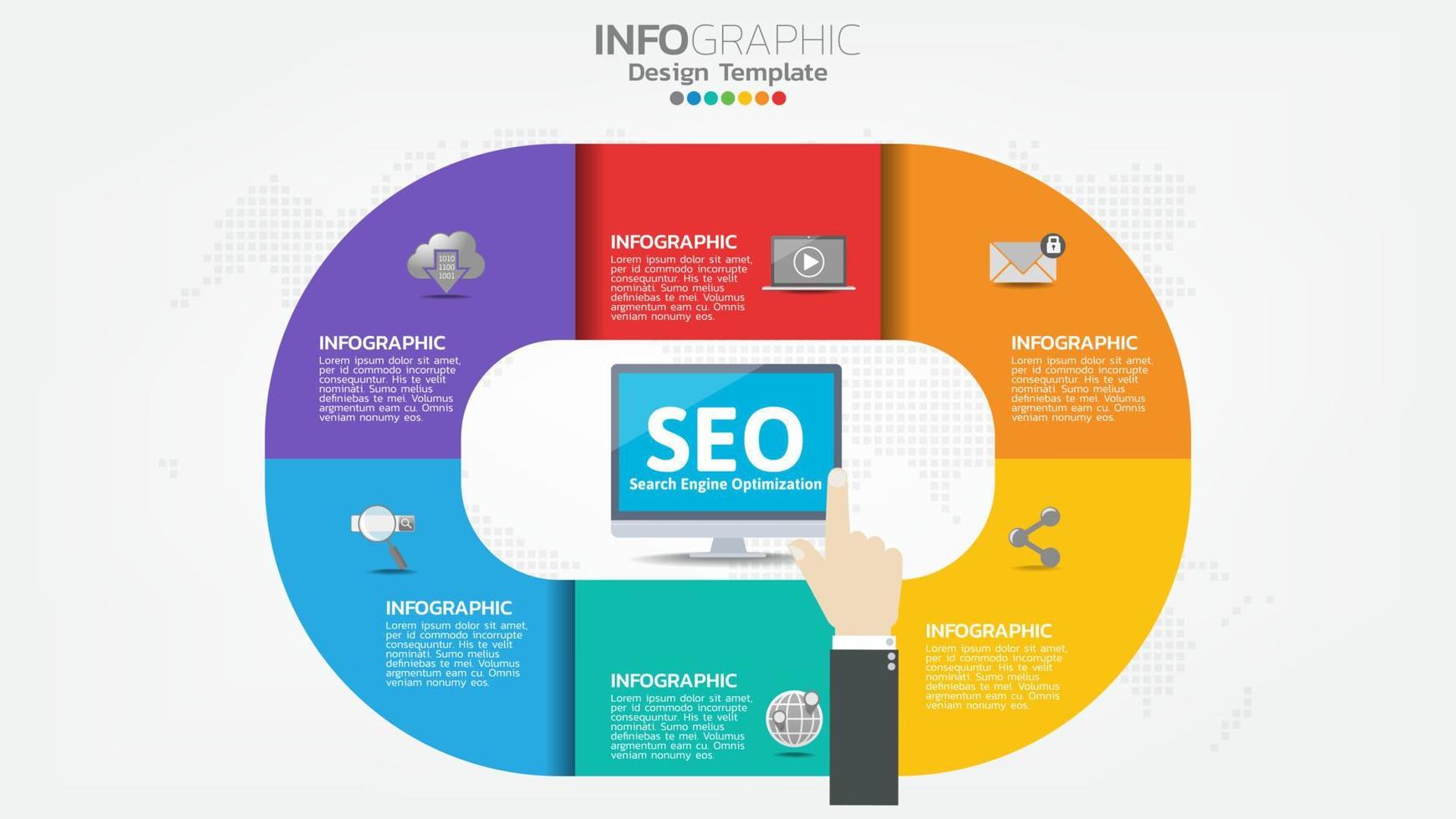 SEO search engine optimization banner web icon for business and marketing vector