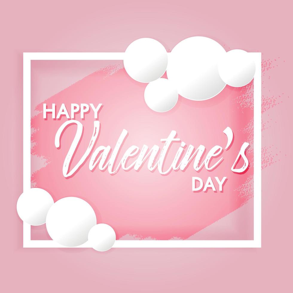 plantilla de banner de feliz san valentín vector