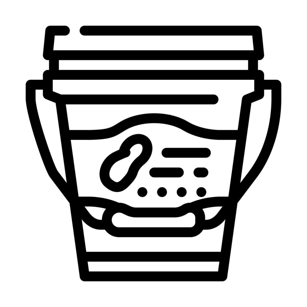 bucket with peanut butter line icon vector illustration