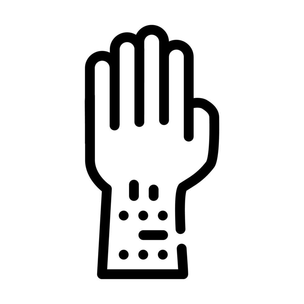 allergic reaction test line icon vector illustration