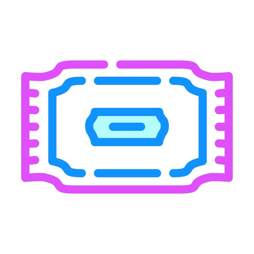 paquete de servilletas color icono vector ilustración