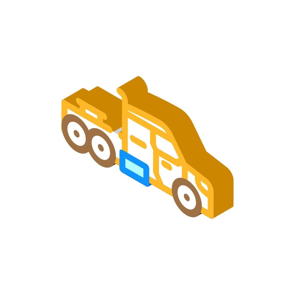 Ilustración de vector de icono isométrico de transporte de camiones