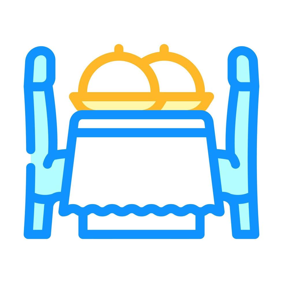 mesa para invitados del día de la boda icono de color ilustración vectorial vector