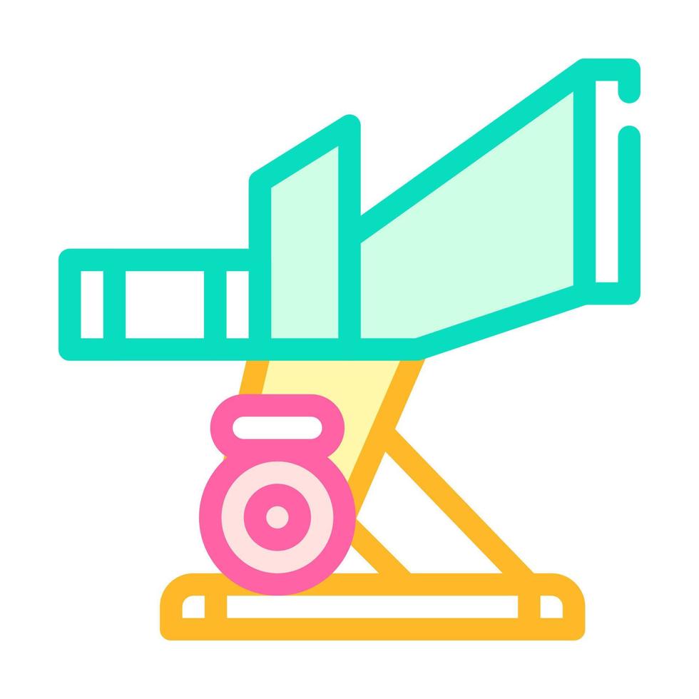 wood crusher color icon vector illustration color