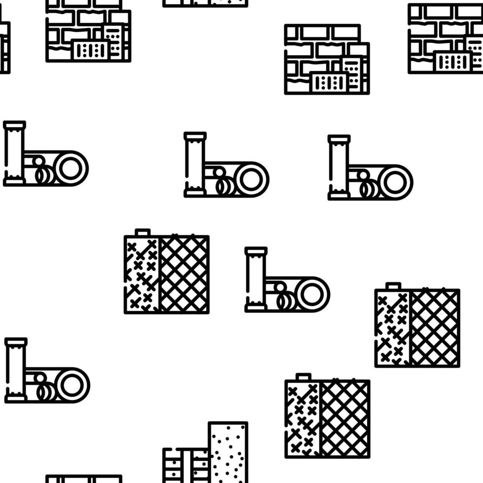 Building Material Vector Seamless Pattern