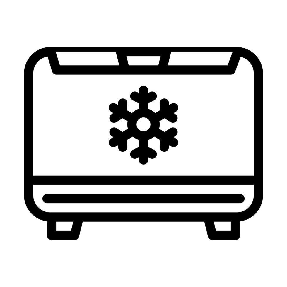 freezer electronics line icon vector illustration